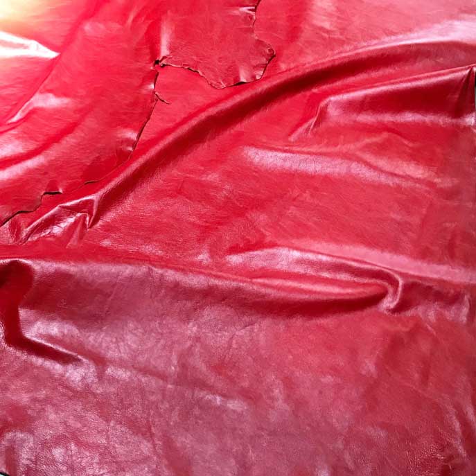 Red seat leather
